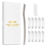 Cosylife Eyebrow Razor Dermaplaning Tool With 10 Count (pack Of 1), Silver. Fixed Price $15.87.