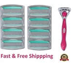 8 Sensitive Schick Quattro Razor Blades Cartridges Women Quatro Refills Shaver. Fixed Price $16.99.