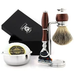 Badger Hair Shaving Brush 5 Edge Razor Stand Perfect Pcs Kit For Men. Fixed Price $79.99.