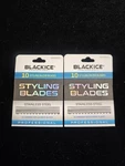 Lot Of 2 Black Ice Styling Razor Blades #BIRB001 (10 Pcs Per Box). Fixed Price $19.99.