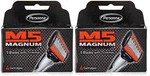 Personna M5 Magnum Razor Refill Blades With Trimmer, 4 Cartridges (2 Pack). Fixed Price $14.49.