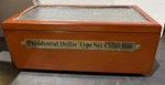 Presidential Dollar Type Set Collection Wooden Display Box W/ 12 Shelves. Fixed Price $62.99.