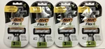 4 Bic Flex Titanium Sensitive Pivot Disposable Razors, 12 Counts In Total. Fixed Price $23.79.