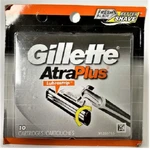 Gillette Atra Plus Refill Razor Blade Cartridges, 10 Count (unboxed). Fixed Price $12.99.