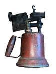 Vintage Old Red Brass Wood Handle Blow Torch Otto Rochester Bernz Co. Fixed Price $30.32.