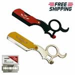 Beard Shape Up Cut Throat Shavette Straight Razors For Barber Salon + 10 Blades. Fixed Price $14.99.