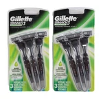 2 Pack Gillette MACH3 Sensitive Men's Disposable Razor, Count Each. Fixed Price $15.95.