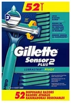 Gillette SENSOR2 Plus Disposable Razors For Men 52 Ct Powder Lubrastrip Shaver. Fixed Price $37.99.