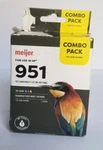 Meijer Brand Compatible Hp 951 Ink Cartridge Tri-color Blue Yellow Open Box. Fixed Price $10.99.