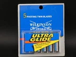 Vintage Wilkinson Sword 5 Pivoting Twin Ultra Glide Blades New Old Stock Sealed. Fixed Price $12.00.