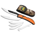 Outdoor Edge Razorwork Folding Knife Plain Black Oxide Finish Gutting Blade. Fixed Price $59.99.