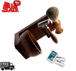 Men's Shaving Tool Set Gift Drip Brush Stand + Best Badger Hair Bowl Mug. Fixed Price $41.81.