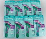 Skintimate Sensitive Disposable Quattro Women's Razors Bundle Lot Of 8. Fixed Price $27.99.