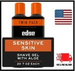 Edge Sensitive Skin Shave Gel For Men With Aloe, Twin Pack, Unscented, 14 Oz. Fixed Price $12.60.