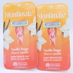 Skintimate Vanilla Sugar 4 Blade Women's Disposable Razors - 2 Packs Each. Fixed Price $12.88.