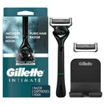 Gillette Intimate Pubic Hair Razor + 2 Blade Refills. Fixed Price $15.00.
