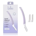 Billie Sparkle Dermaplaning Starter Kit, Reusable Handle + 3 Refill Blades - New. Fixed Price $9.50.