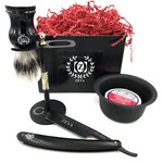 Straight Edge Razor Classic 5 Pc Shave Ready Men Shaving Set Kit All Black. Fixed Price $59.99.