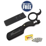Professional Barber Finger Razor Straight Beard Head Shaving Cut Throat + Blades. Fixed Price $10.66.