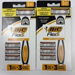 2PK Bic Flex 5 Set 1 Handle + 3 Cartridges Each Blades Fast Ship New. Fixed Price $14.99.