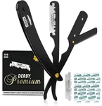 Get Professional Barber Shaves At Home - Straight Razor + 100 Blades. Fixed Price $20.00.