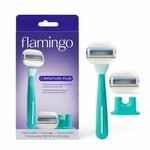 Flamingo Women Moisture Plus Razor Set With Handle 2 Blade Refill. Fixed Price $14.08.