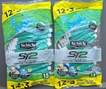 30 Total Schick ST2 Razor Disposable Men's 15 Ea Pack (12 + Bonus) Ripped. Fixed Price $34.99.