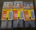 300 Pc Allway Tools 0.009-INCH Industrial Quality Single Edge Razor Blades. Fixed Price $30.00.