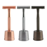 Traditional Classic Rose Gold Double Edge Shaving Safety Razor For WOMEN/10BLD. Fixed Price $24.74.
