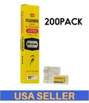 Feather New Hi-stainless Platinum Coated Double Edge Safety Razor Blades Classic. Fixed Price $54.99.