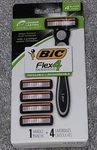 Bic Flex 4 Sensitive Men's Disposable Razor - 2 Refillable Handle + 8 Cartridges. Fixed Price $18.00.