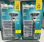 Pack Gillette Mach 3 - Razor Handles 12 Refills Cartridges Free Ship. Fixed Price $25.98.