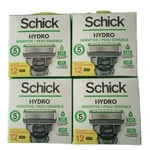 Lot Of 4 Schick Hydro Sensitive Razor Refills 12 Counts. Fixed Price $65.00.