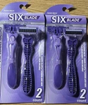 Two (2) Assured For Men Six Blades Razors - Total Of Four (4) New. Fixed Price $6.99.