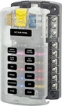 Blue Sea Systems 5026 Blade Fuse Block 12 Circuit With Ground And COVER,100A. Fixed Price $69.50.