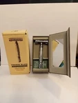 Viking With Extra Blades, Chieftain Safety Razor, And Case, New. Fixed Price $24.95.