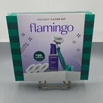 Flamingo Holiday Razor KIT-4 Cartridges, Stand & Shave Oil-avocado Coconut Argan. Fixed Price $21.99.