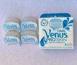 Gillette Venus Proskin Moisture Rich Replacement Razor Heads Box Of 4 Cartridges. Fixed Price $12.00.