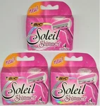 Bic Soleil Shimmer Razor Cartridges 3 Blade Refill, Boxes, 12 Total. Fixed Price $19.99.