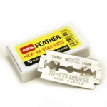 10 Feather Shaving Razor Blades Stainless Double Edge Original Made Japan. Fixed Price $14.99.