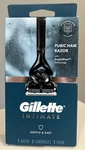 Gillette Intimate Men's Pubic Hair Razor 1 Handle 2 Cartridges Shower Hook. Fixed Price $14.99.