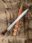 Historical Roman Mainz Gladius Sword 30" Handmade C45 Steel Rose Wood Handle. Fixed Price $299.00.