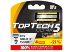 Toptech Ultra 5 Men Razors Replaceable Cartridges Blade 4PCS Gillette Fusion. Fixed Price $8.99.