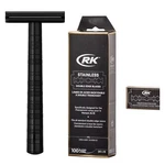 Henson Shaving Jet Black AL13 Safety Razor & 100 Rk Double Edge Blades Pack. Fixed Price $120.00.