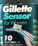 Vintage 1992 Gillette Sensor For Women 10 Cartridges With Aloe & Moisturizers. Fixed Price $69.98.