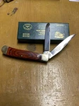 New-utica Cutlery Co. 2 Blade Trapper Folding Pocket Knife W/wooden Handles-. Fixed Price $75.00.