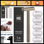 Henson Shaving Tan Double Edge Safety Razor With 5 Spare Blades. Fixed Price $140.99.