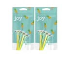 2 Packs Joy The Fun 3 Blades 4 Count Non Slip Grip Razors. Fixed Price $28.99.