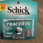 Vintage Schick Tracer Fx 10 Refill Blades For Sensitive Skin. Fixed Price $38.00.