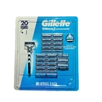 Gillette MACH3 Advanced Razor Blades 20 Refill Cartridges & 1 Handle. Fixed Price $35.75.